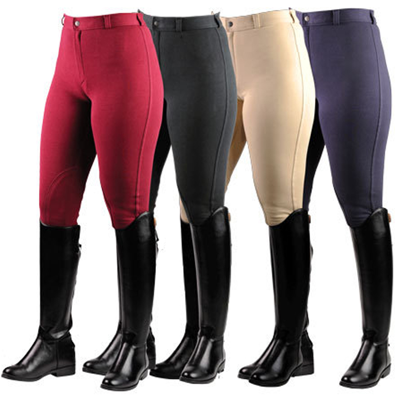 Ladies Horse Riding Cotton Stretch Jodphurs Showing Breeches Jodhpurs